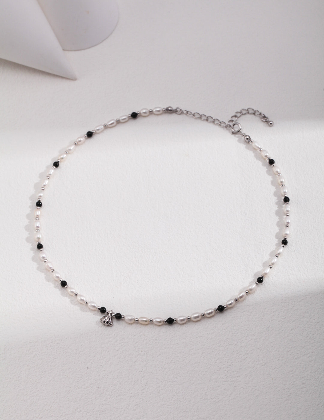 BLACK AGATE PEARL ADJUSTABLE NECKLACES