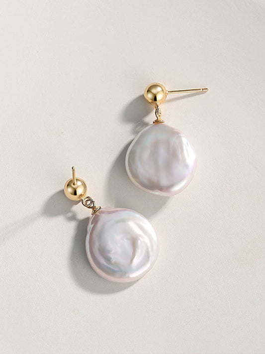 NATURAL BAROQUE PEARL EARRINGS