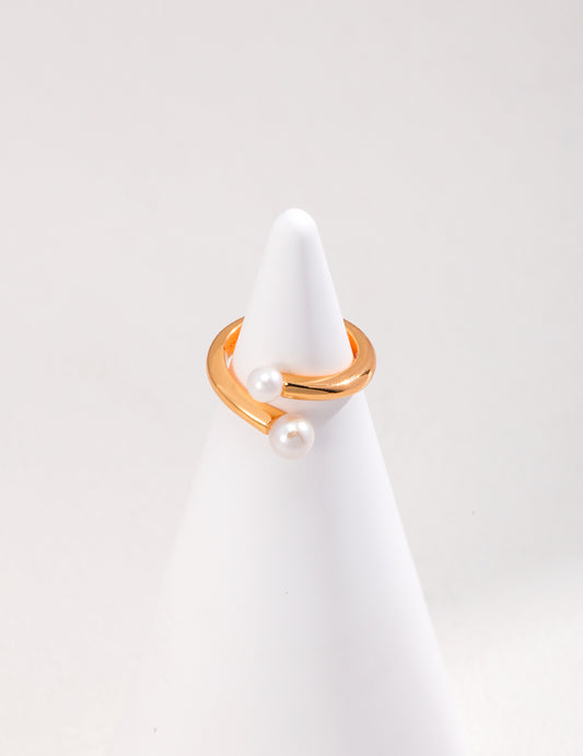 DUO PEARL RING