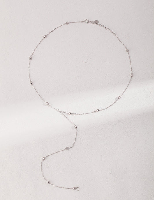 SILVER LONG NECKLACE